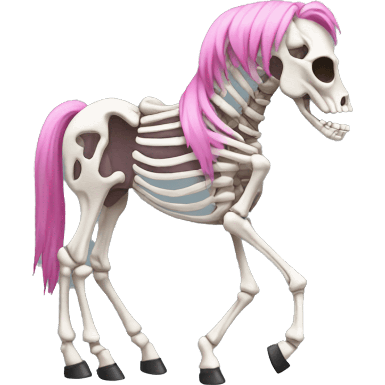 Pink pony club skeleton  emoji