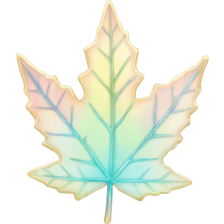 opal crystal leaf five point  emoji