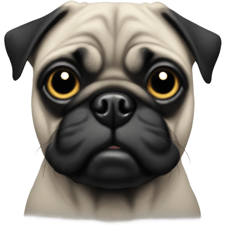 Black pug emoji