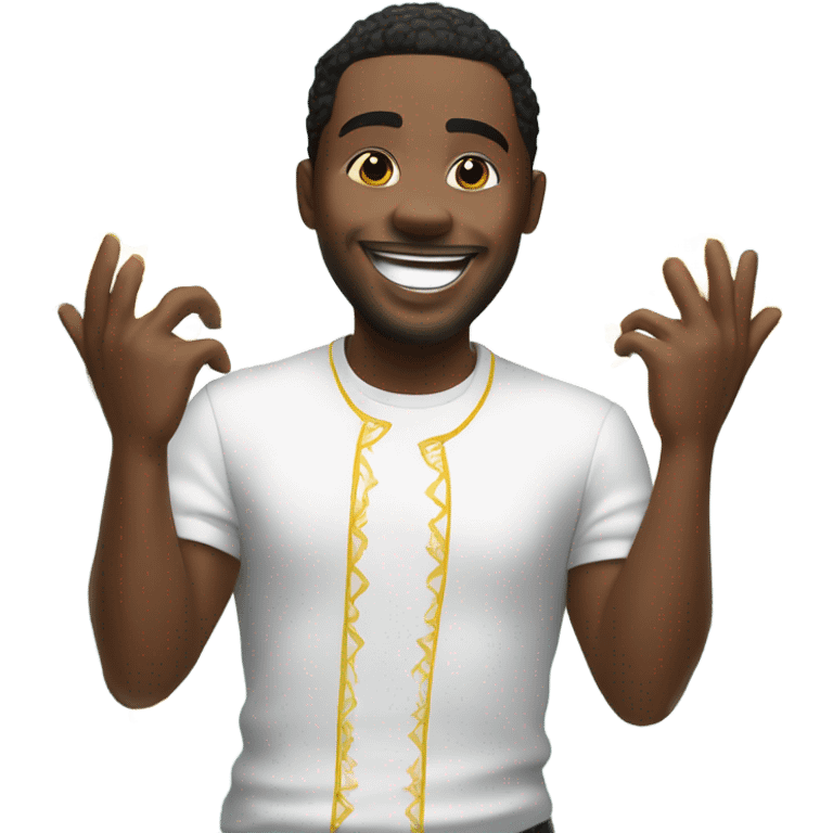 Black man winning in Vegas  emoji