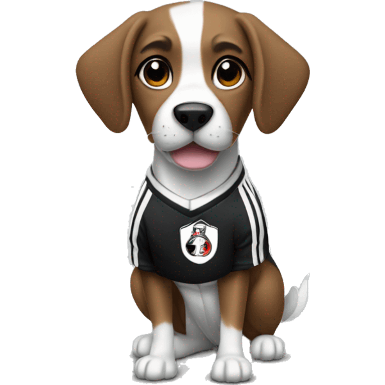 dog wearing beşiktaş uniform emoji