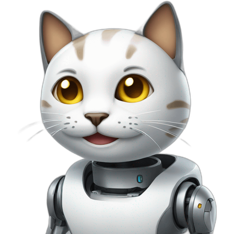 Robot cat smile emoji