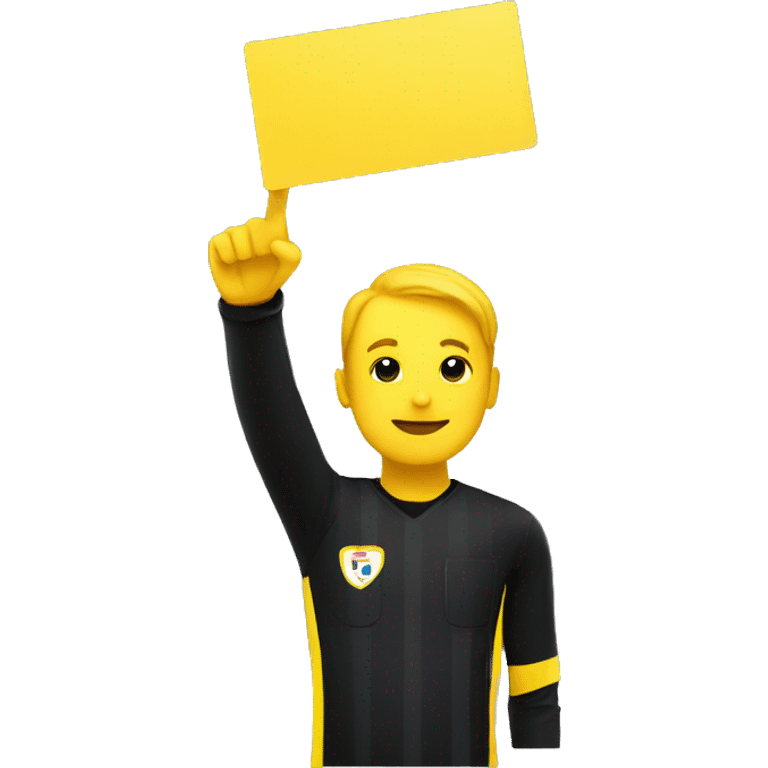 referee hand holding yellow card up emoji