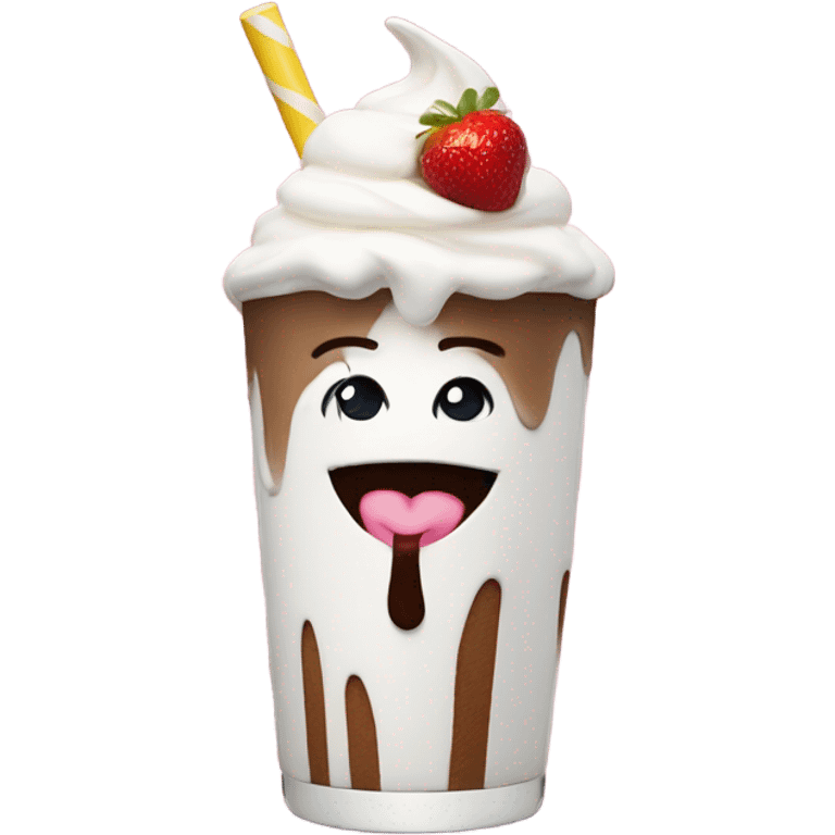 Kissy face milkshake emoji