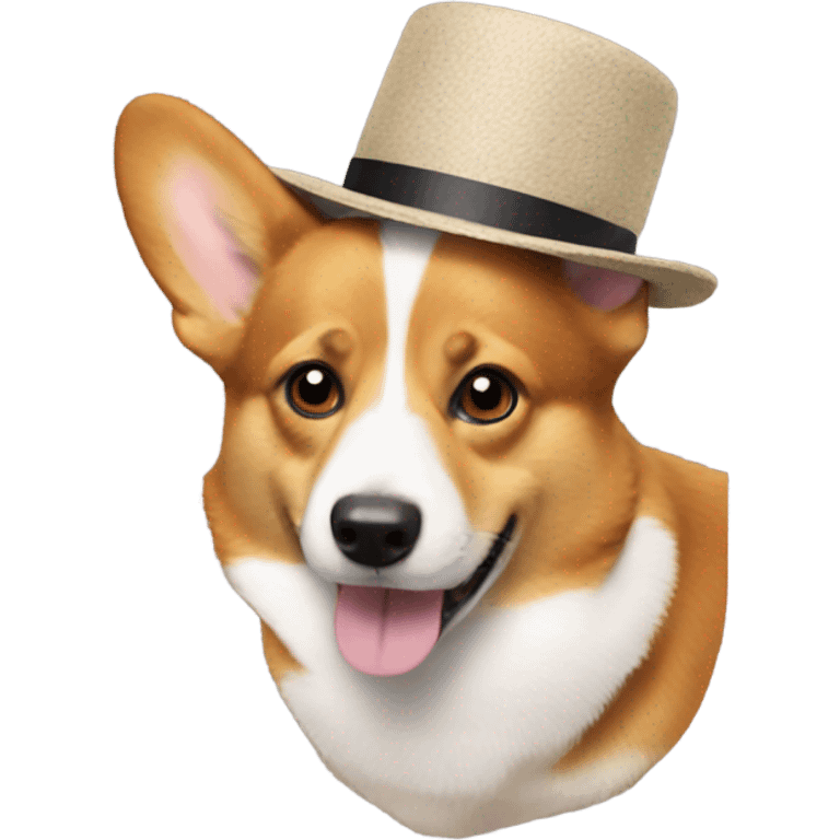 Corgie in a hat emoji