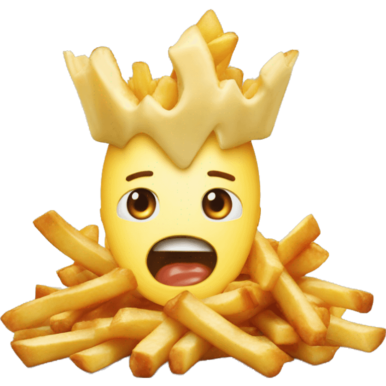 Poutine en super sayen emoji