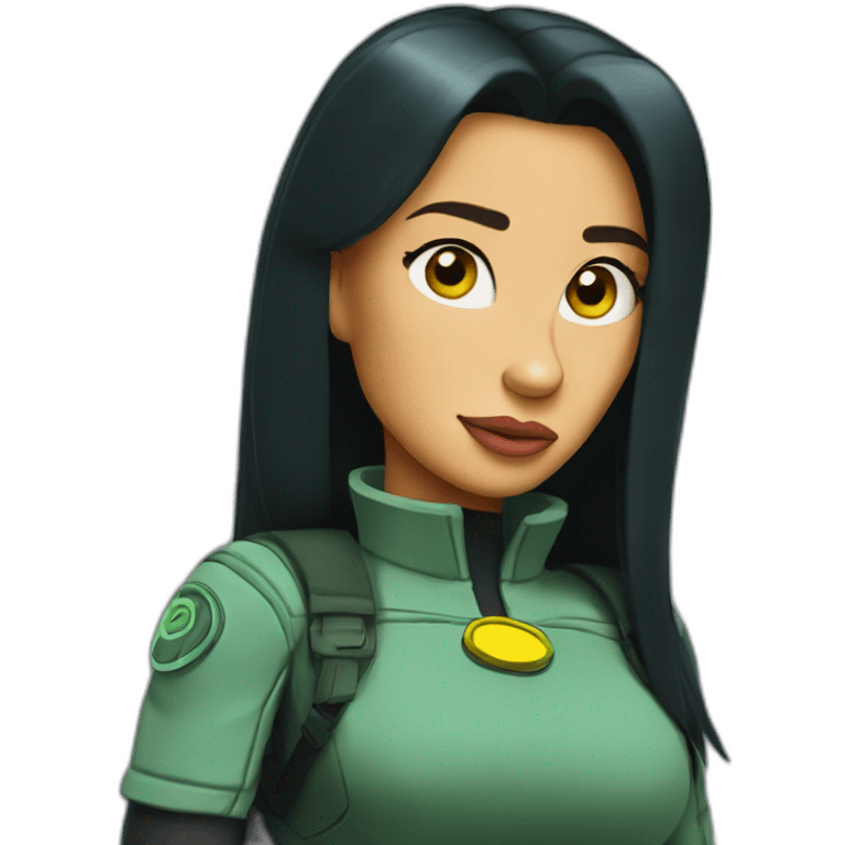 Kim Possible in The Simpsons style emoji