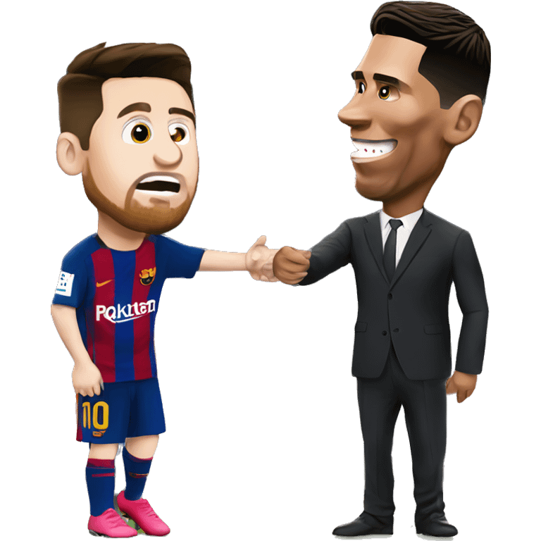 Messi slap Ronaldo  emoji