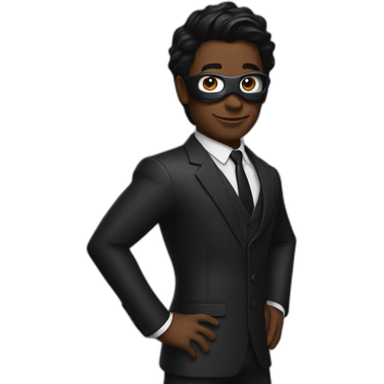 black suite suite spiderman emoji