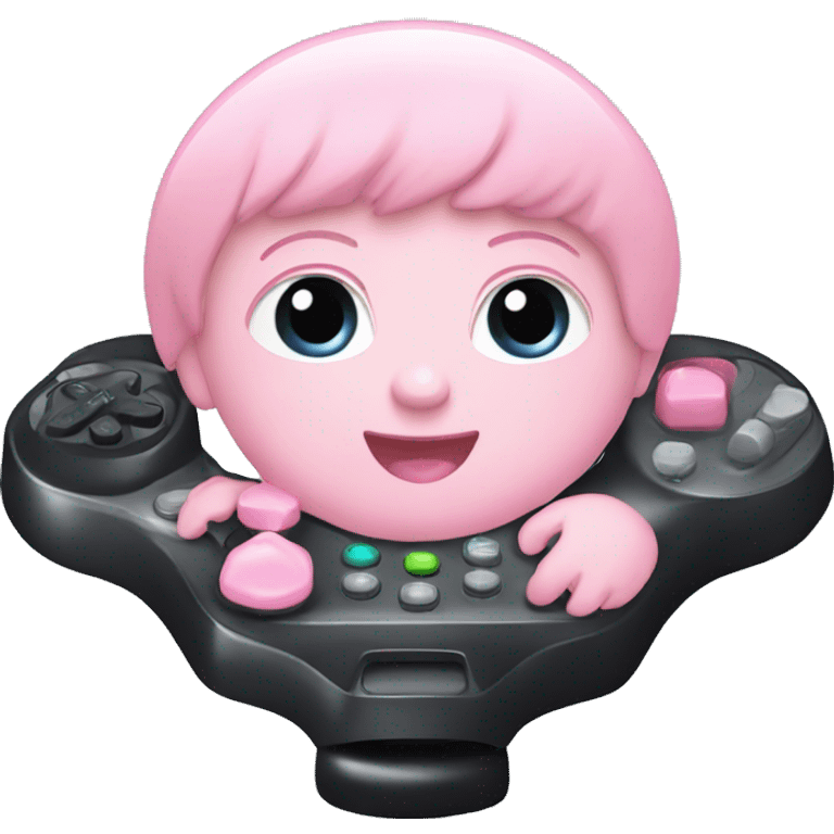 Joystick with a baby pink Now emoji