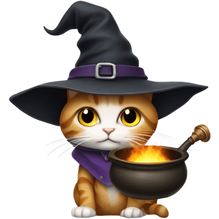 Cat witch iron emoji