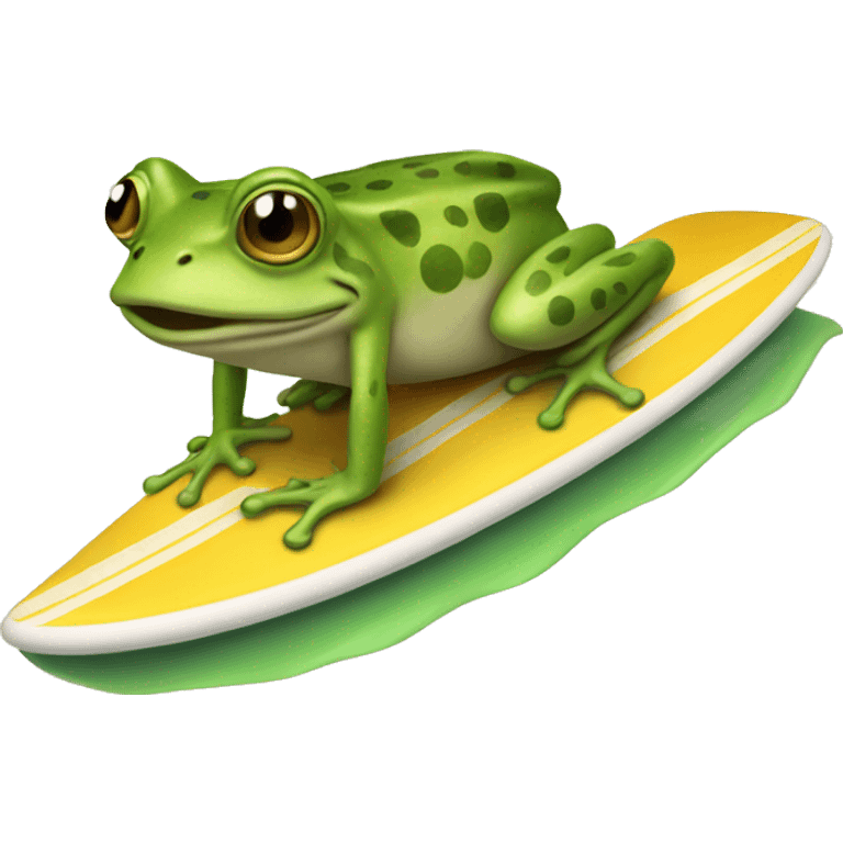 frog on a surfboard emoji