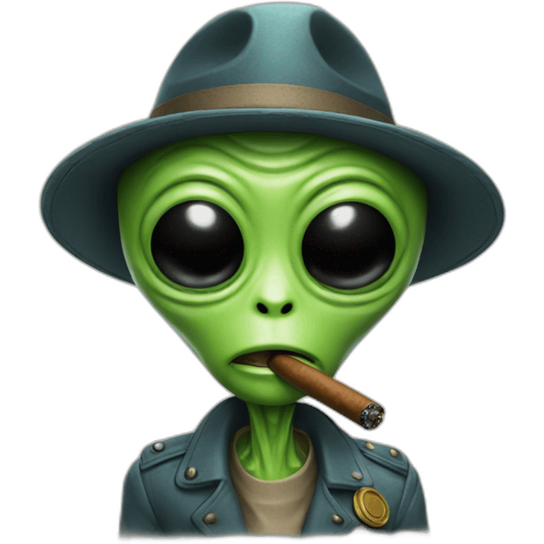 alien with cigar emoji