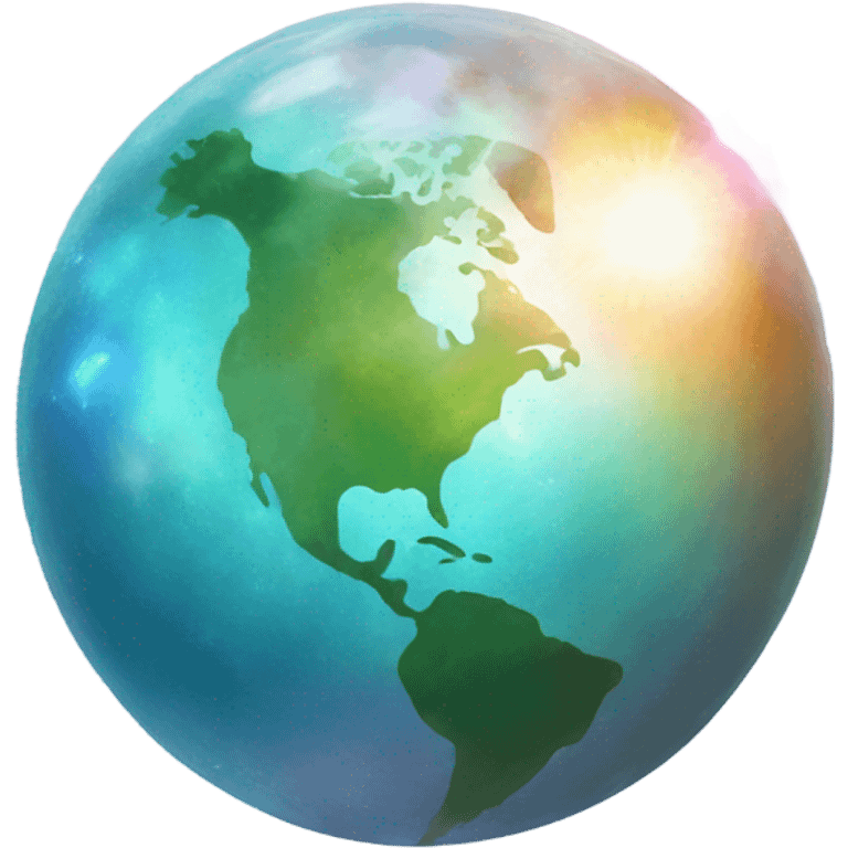 opal crystal planet earth emoji