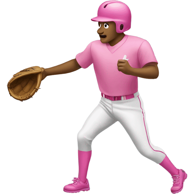 Pink catch emoji