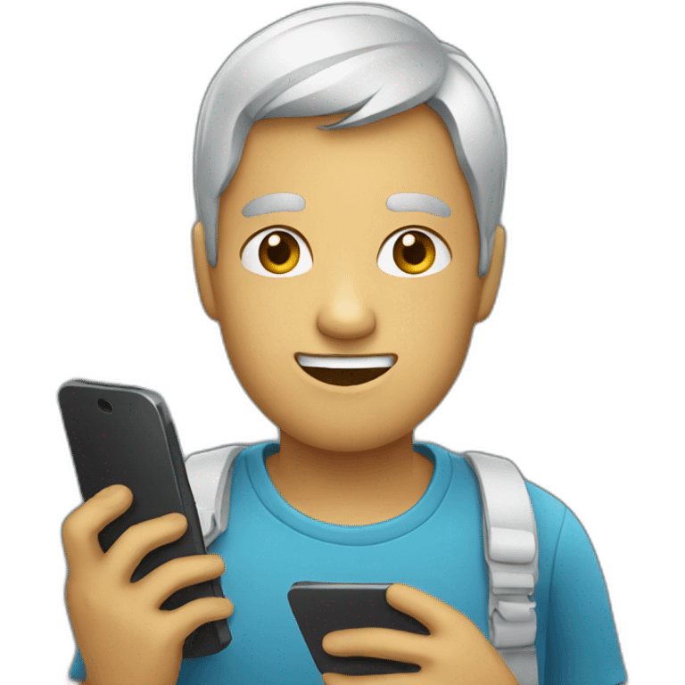 human with phone emoji