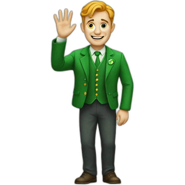 irish man waving emoji