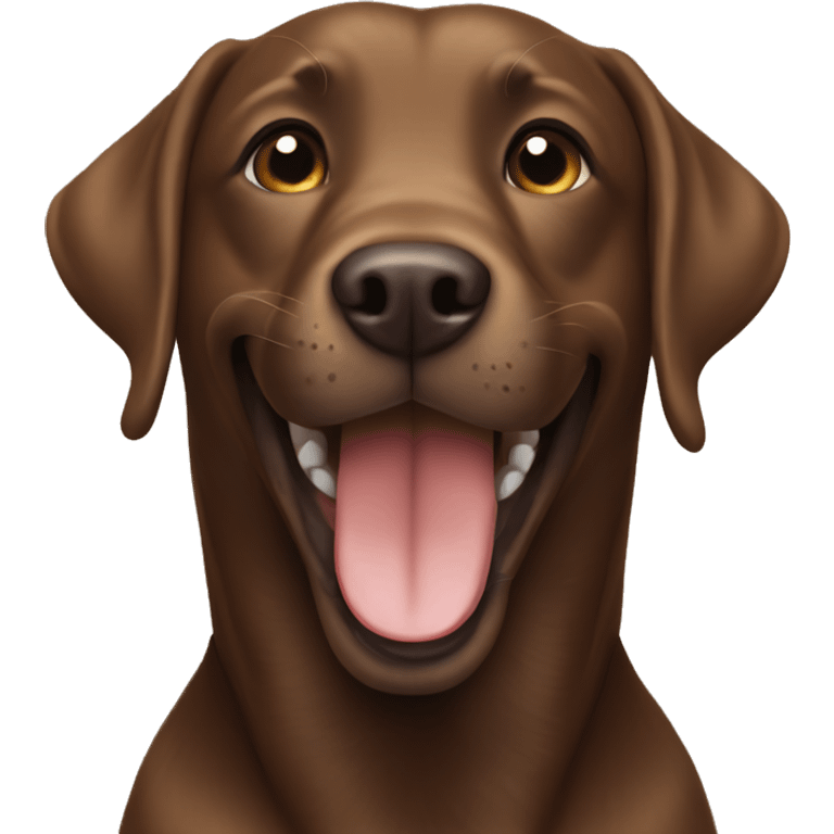 laughing brown labrador emoji