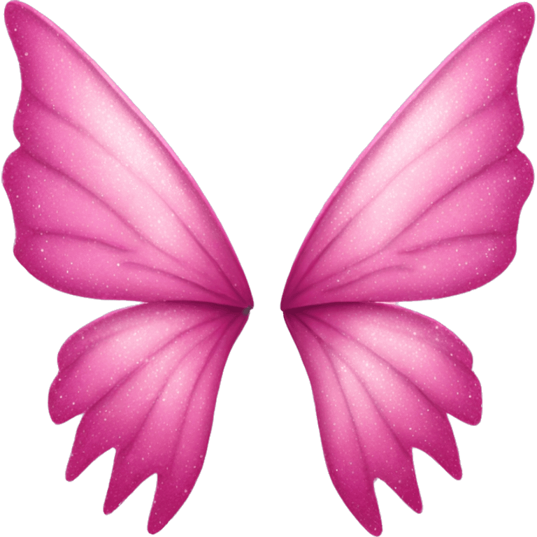 Pink sparkly fairy wings  emoji