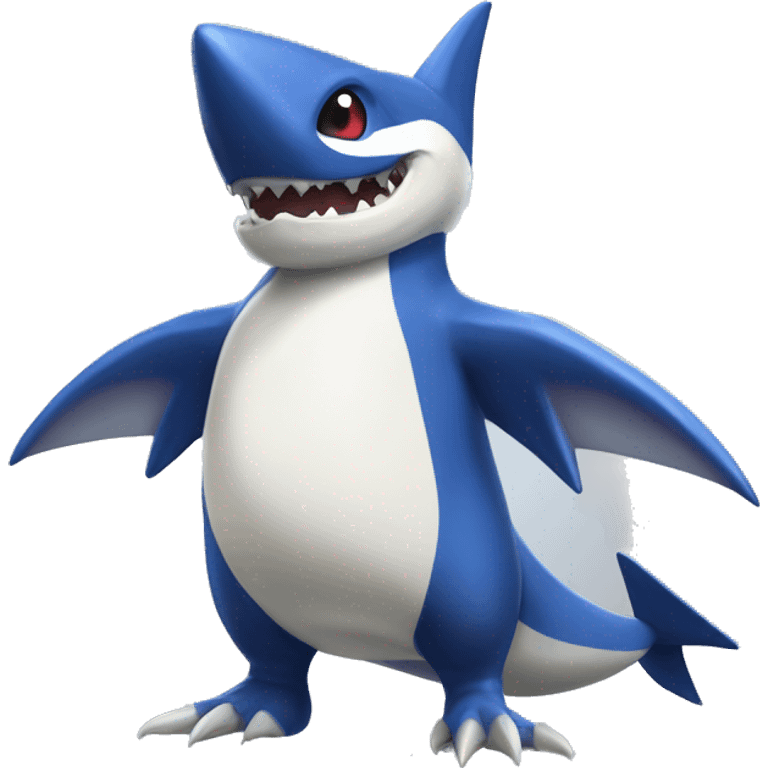 Latios-Sharpedo Full Body with Toronto Maple Leafs logo. emoji