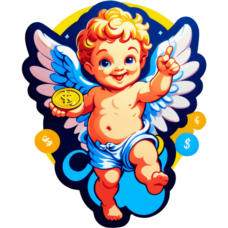 Cherub winning money emoji