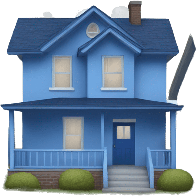 blue house emoji