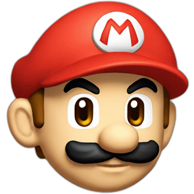 Mario with red cap Super Nintendo style emoji