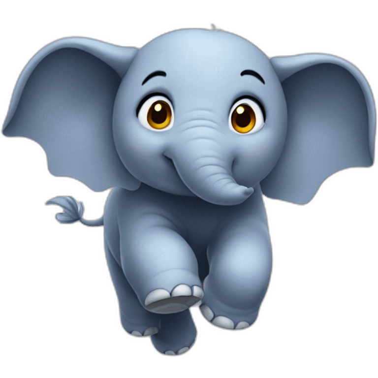 Flying elephant emoji