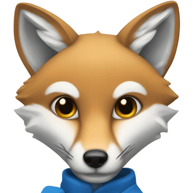 Blue fox emoji