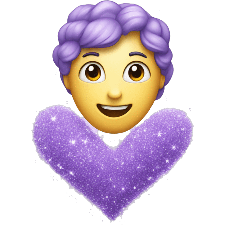 Lavender heart with sparkles  emoji