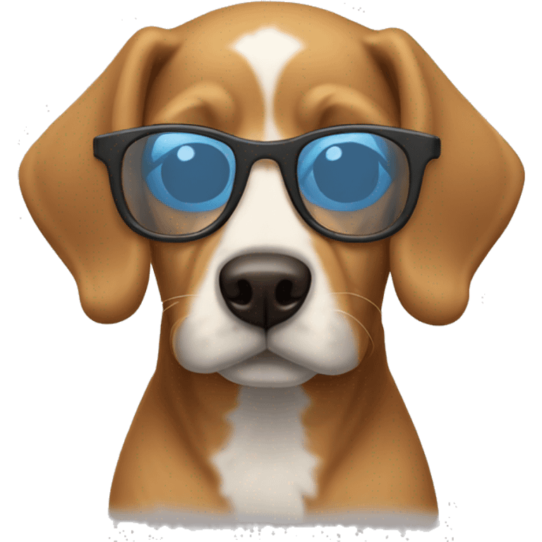 Perro gafas  emoji