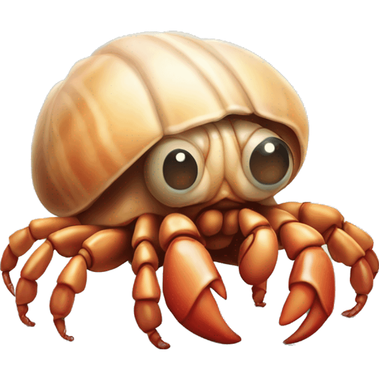 cute little hermit crab with eyes above its antennae emoji