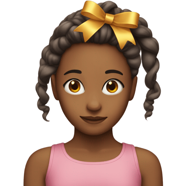 girl with ribbon clip emoji