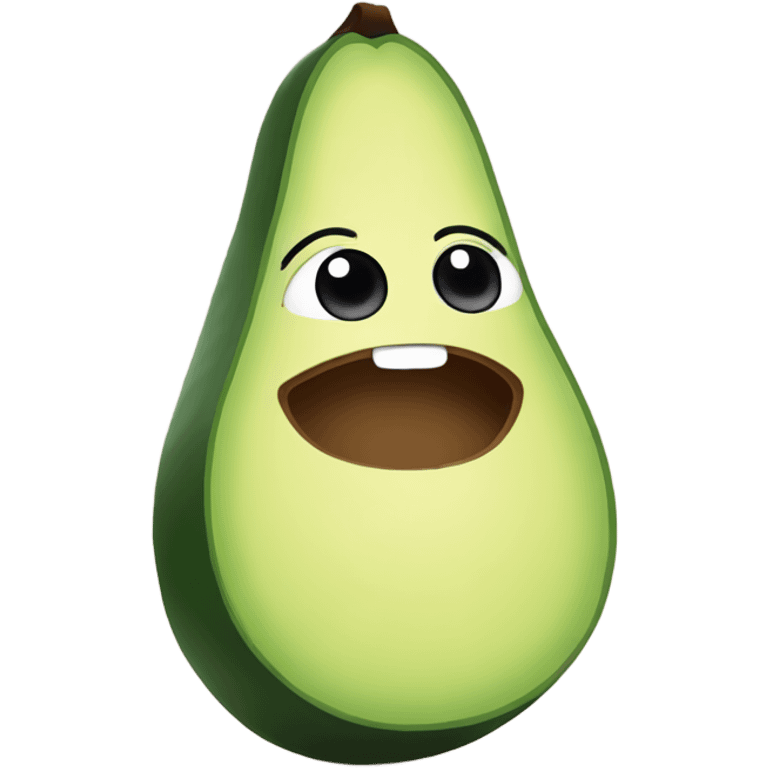 happy avocado does yoga emoji