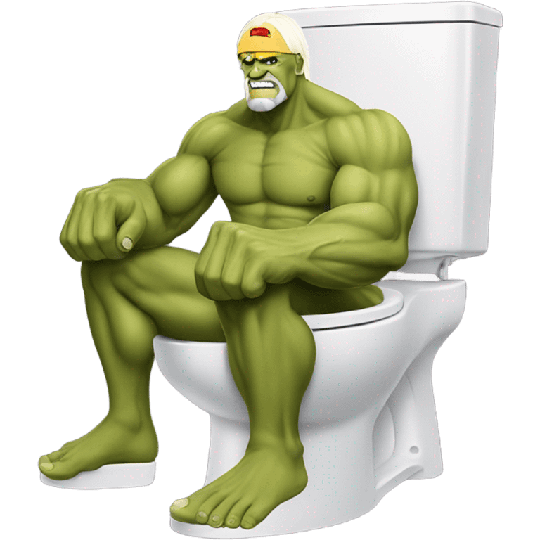 Hulk hogan on the toilet. emoji