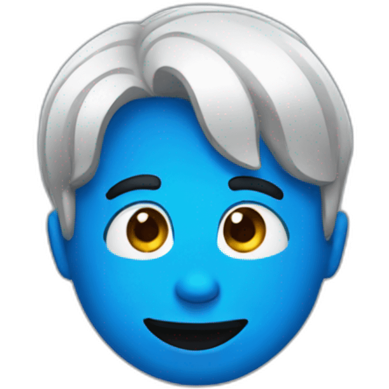 Blue snapchat character emoji