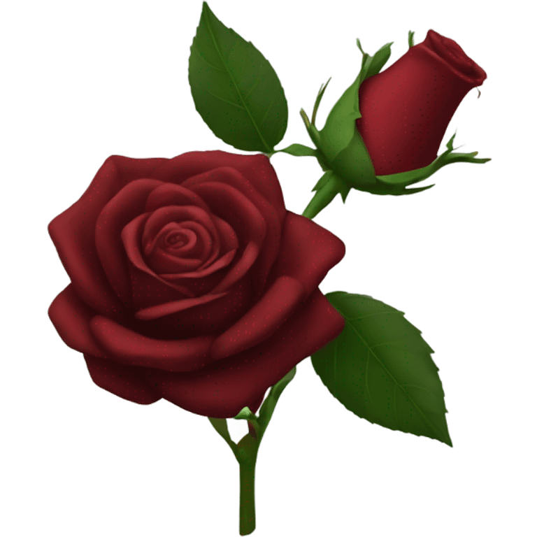 dark red rose emoji