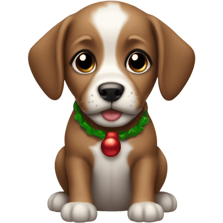 Christmas puppy emoji