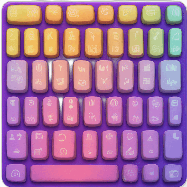 beautiful color keyboard emoji