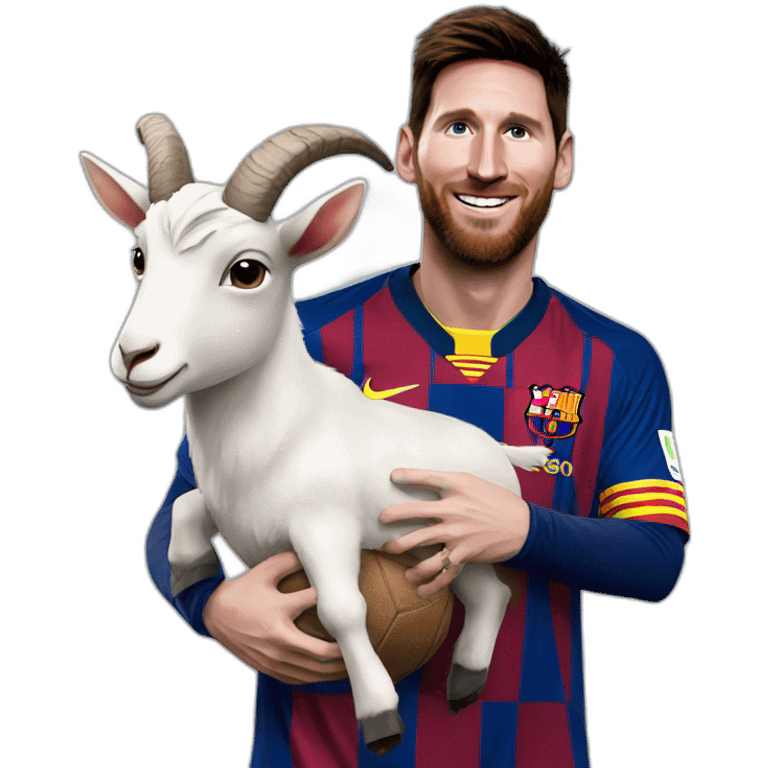 Messi with a goat emoji