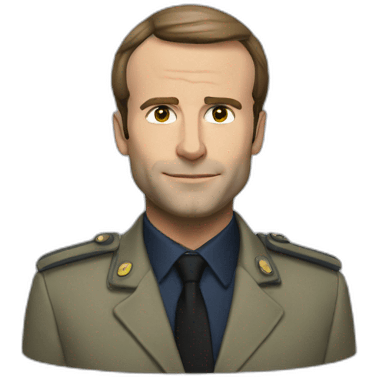 Macron avec un spas12 emoji