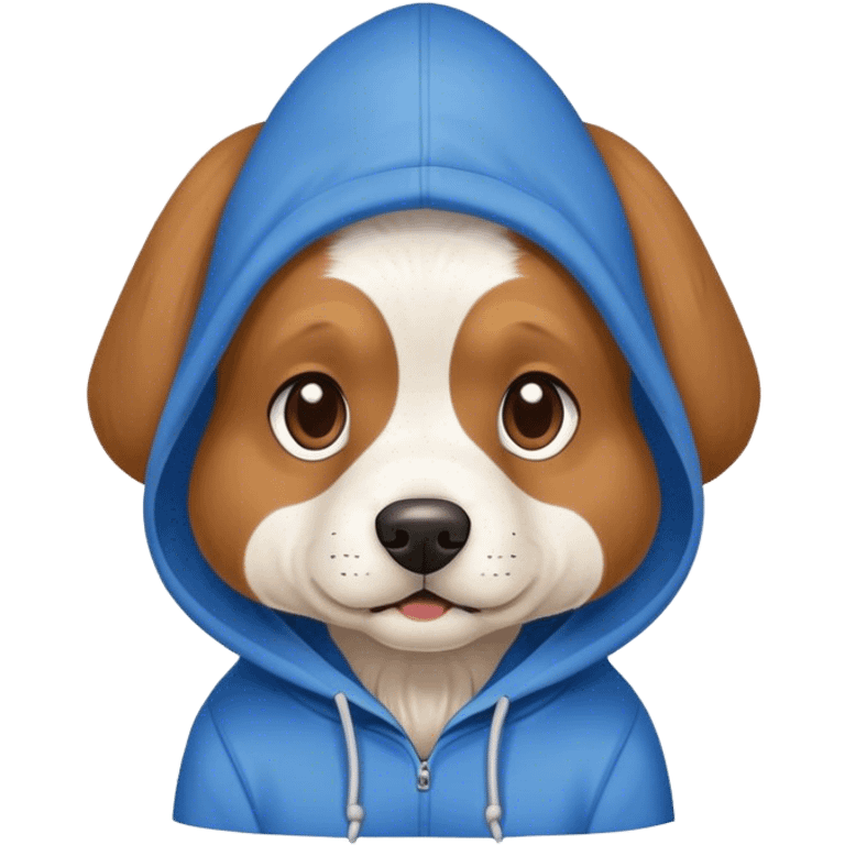 Dog wearing a hoodie emoji