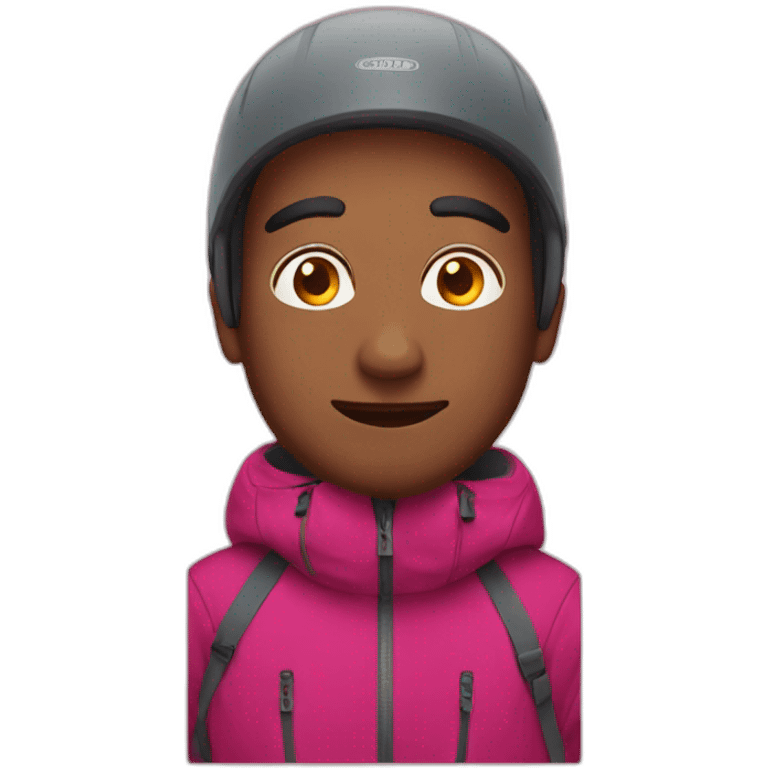 Guy face dressed for ski  emoji