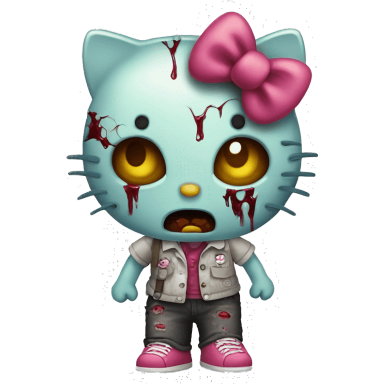 zombie hello kitty emoji