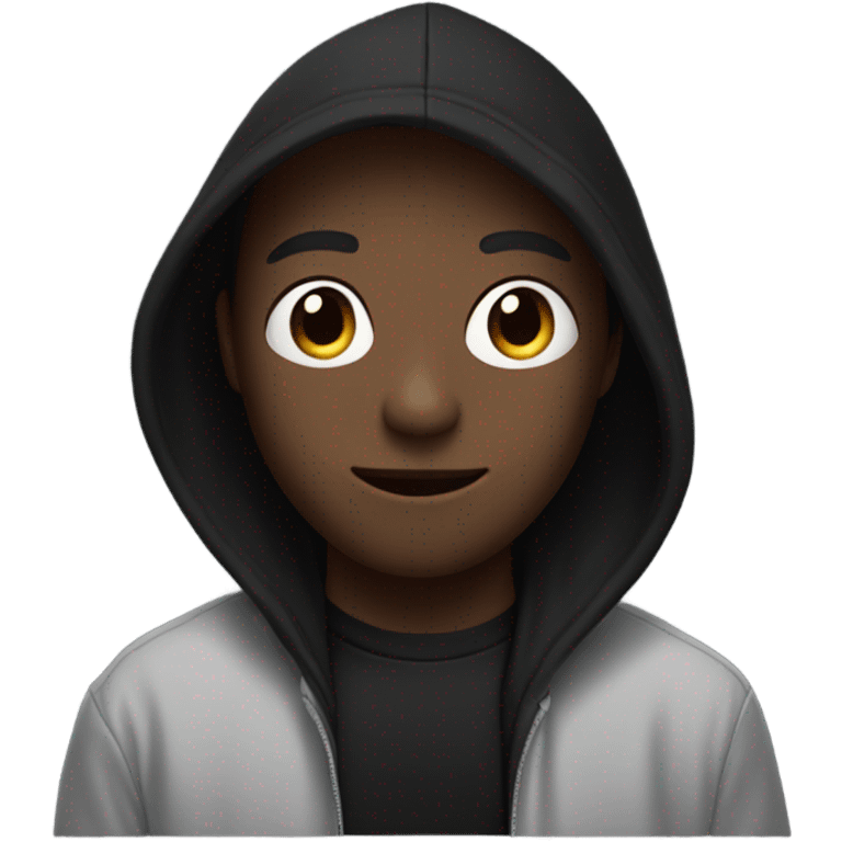 a tik emoji of a black hoodie wear emoji