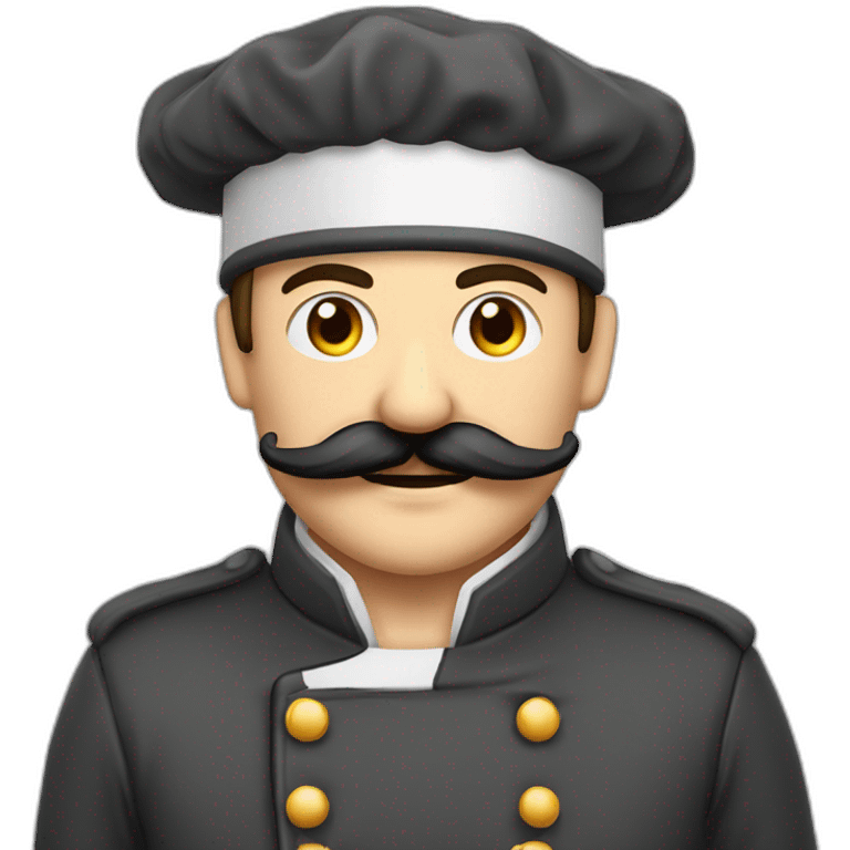 Chef de guerre allemand avec une moustache carée emoji