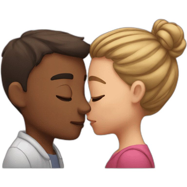 Couple forehead kiss emoji