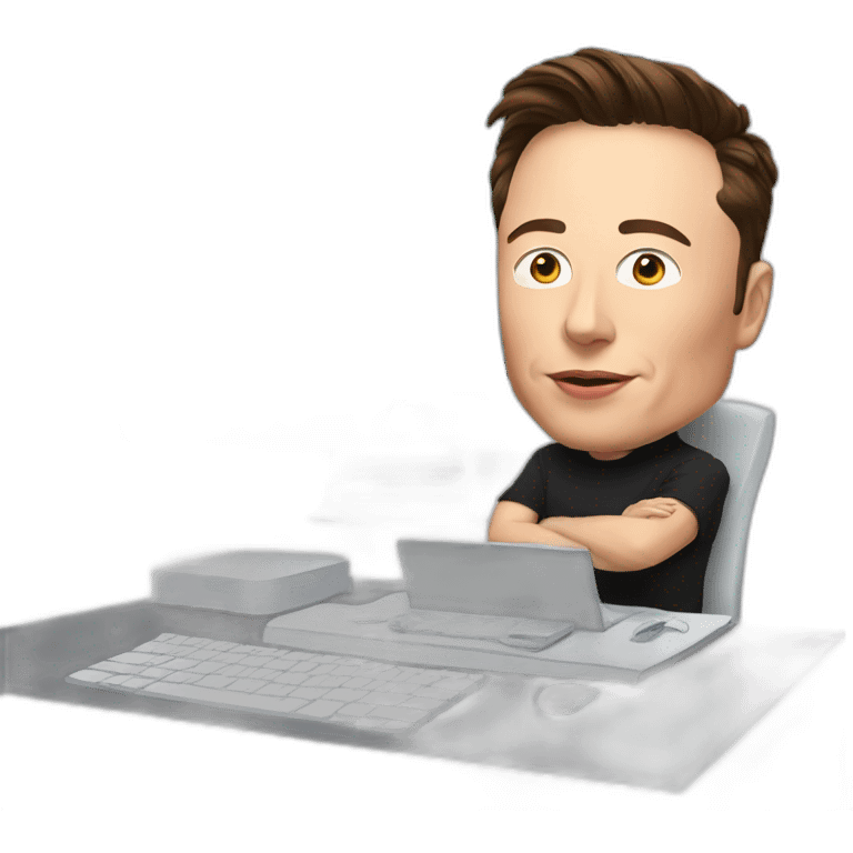 elon musk with imac emoji