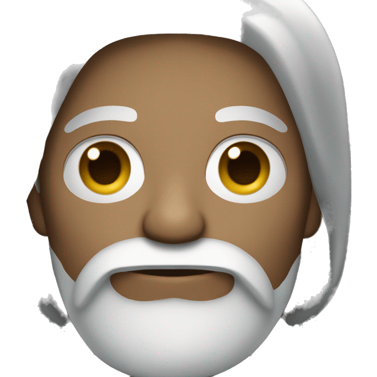 dark person with white little beard emoji