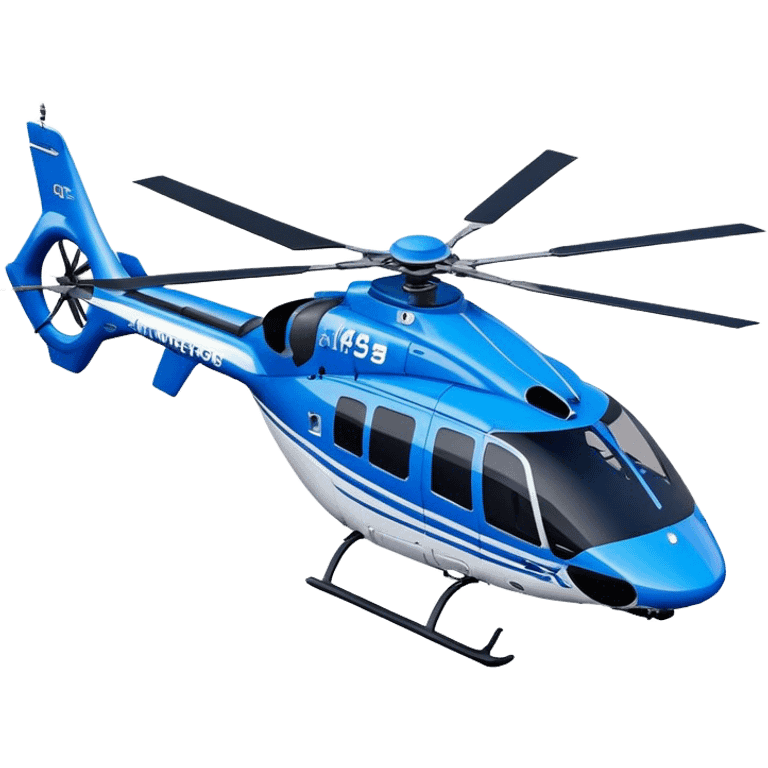 Eurocopter EC135 - Airbus Helicopters (Model Year: 2020) (Iconic colour: Blue and white) emoji